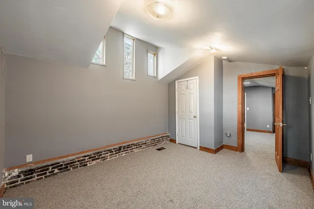 a view of a room with an empty space