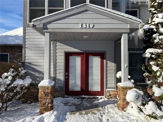 a front view of a house
