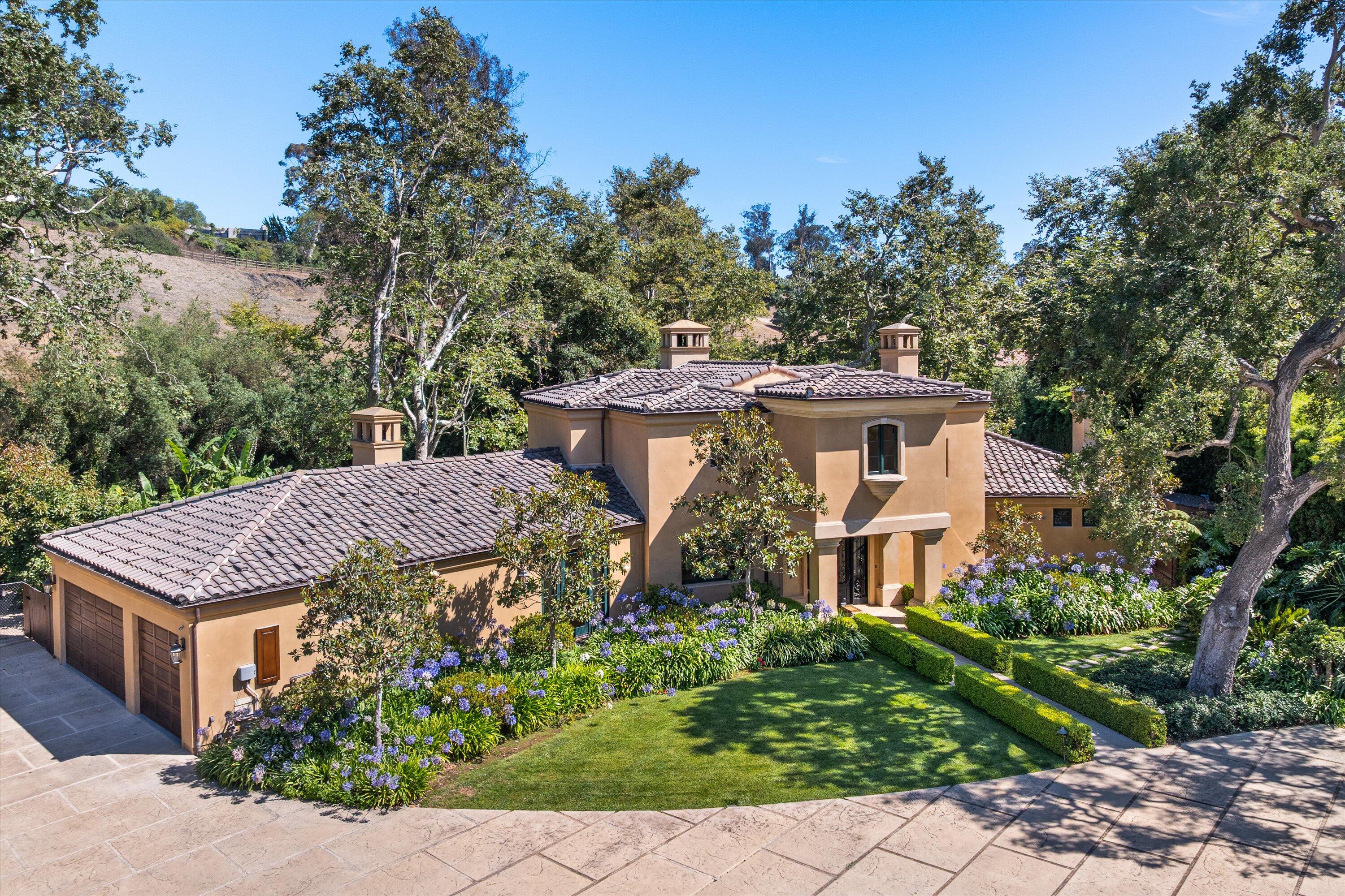 342 Sheffield Drive Montecito, CA 93108 - Photo 43 of 46 a view of a house with a garden