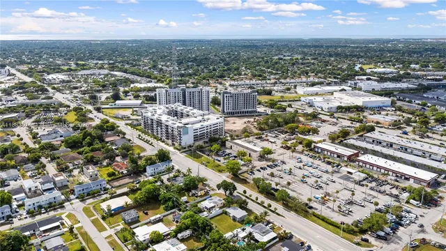an aerial view of a city