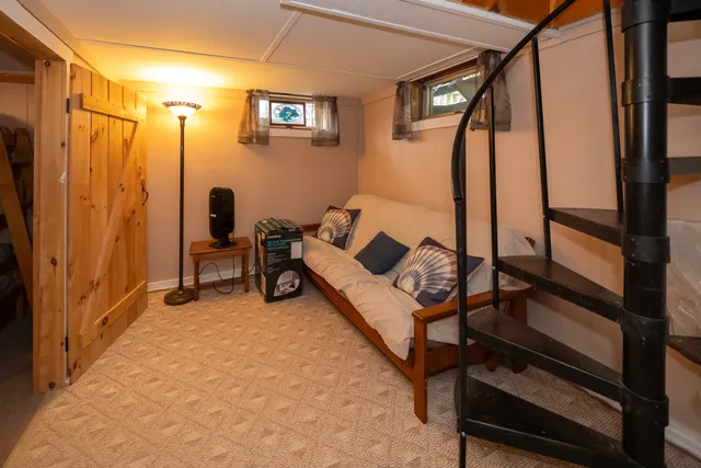 a view of an outdoor seating area