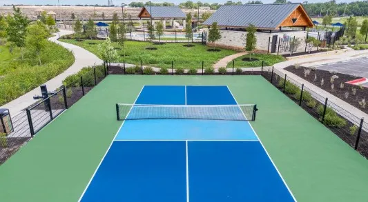 a view of a lake with a houses