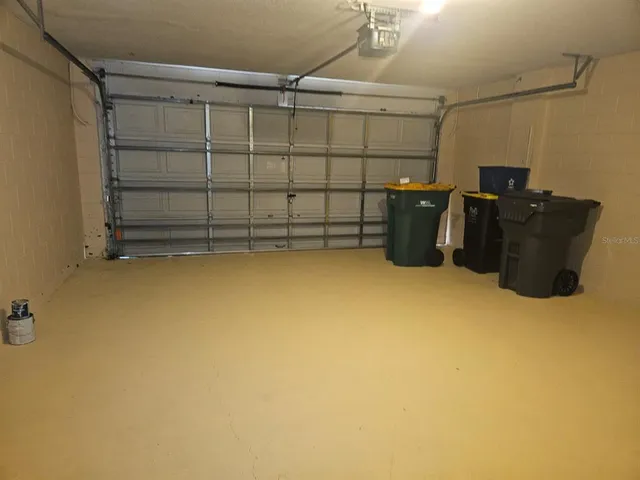 a view of a garage