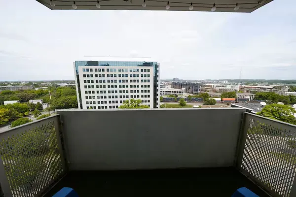 a view of balcony with city view
