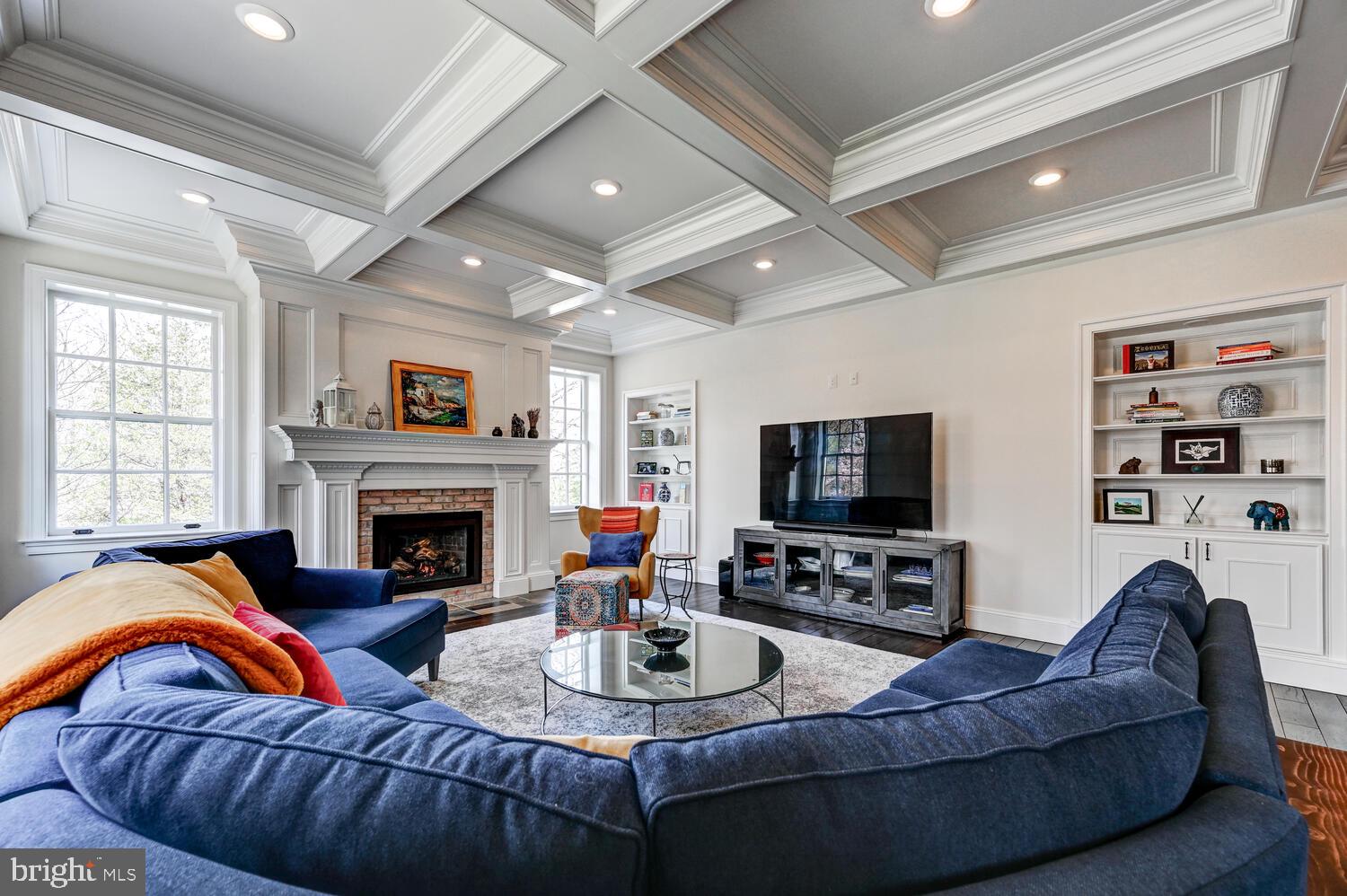 1848 Circle Road Towson, MD 21204 - Photo 29 of 69 a living room with fireplace furniture and a flat screen tv