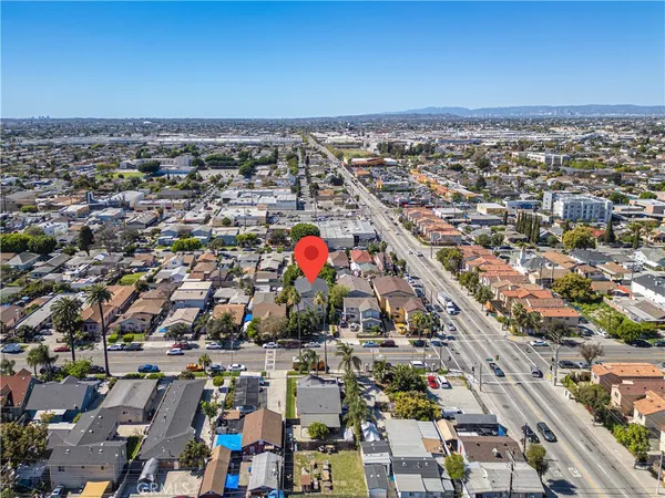 an aerial view of multiple house