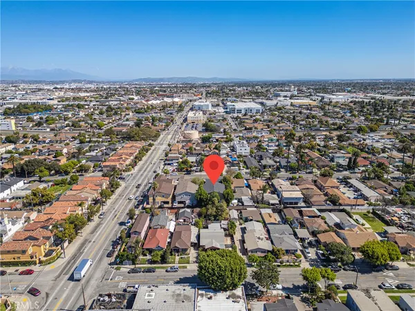 an aerial view of multiple house
