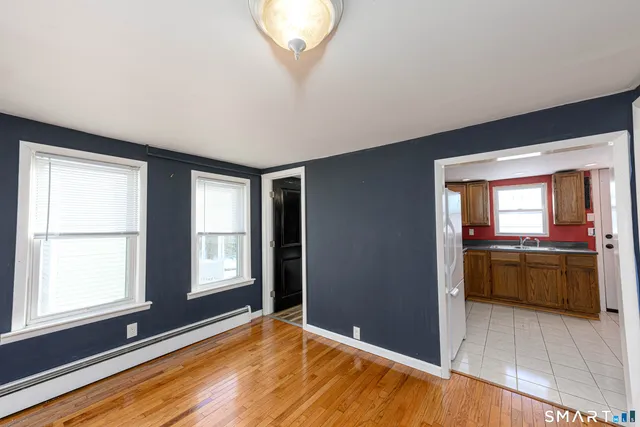 a view of a livingroom with a window