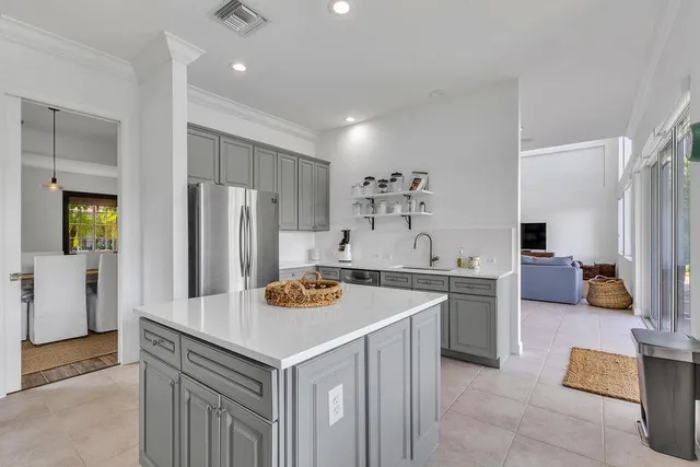 a view of hallway with a wooden floor