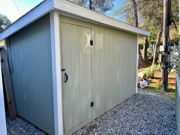 a front view of a house with a balcony