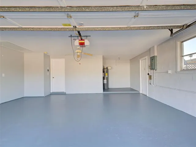 a living room with a large window