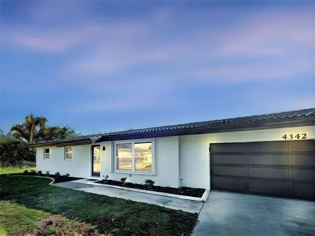 an aerial view of a houses with a lake view