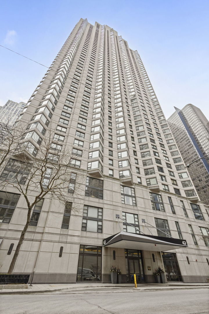 a front view of a building