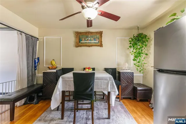 a view of kitchen with cabinets and stainless steel appliances