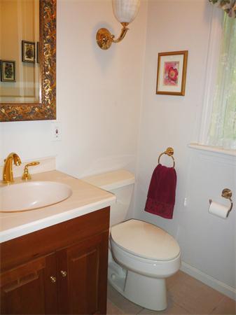 223 Green Road Bolton, MA 01740 - Photo 17 of 21 a bathroom with a toilet a sink and mirror