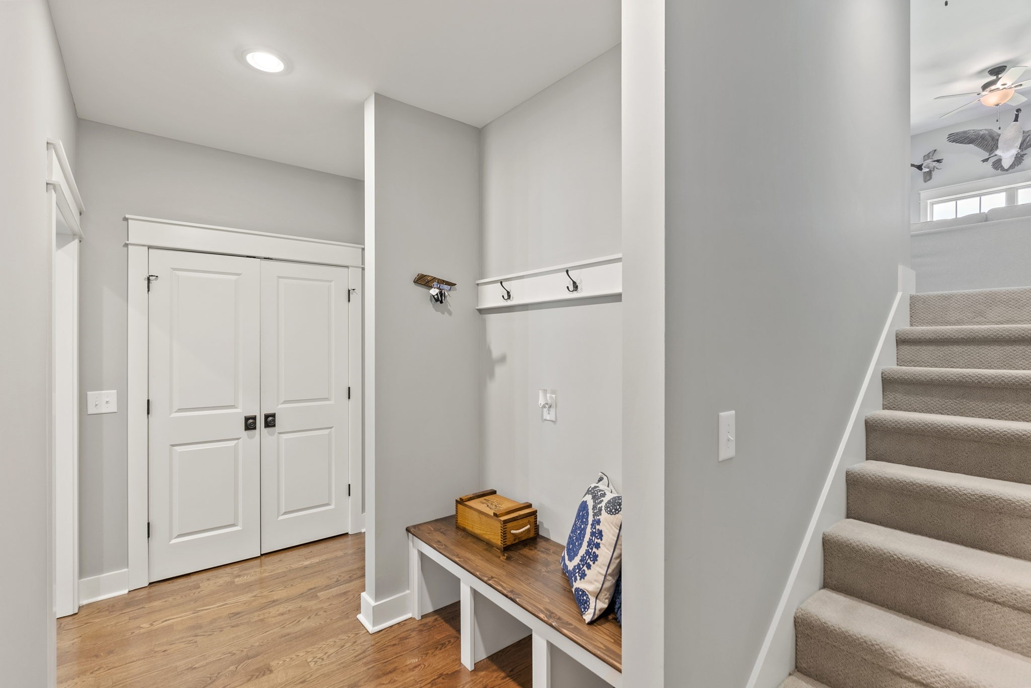3459 Thompson Road Springfield, TN 37172 - Photo 31 of 39 a view of room with stairs and wooden floor