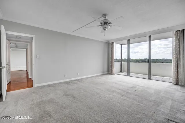 a view of balcony with city view