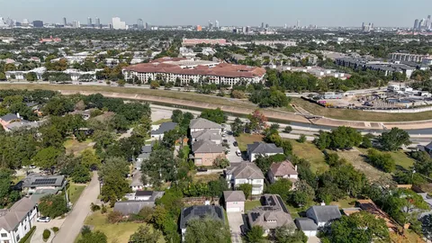 an aerial view of a city