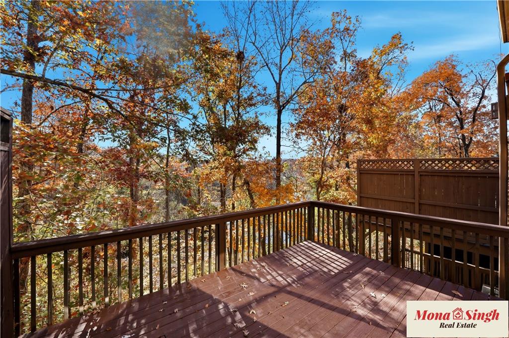 6961 Fellowship Lane Flowery Branch, GA 30542 - Photo 40 of 47 a view of balcony with wooden floor and fence