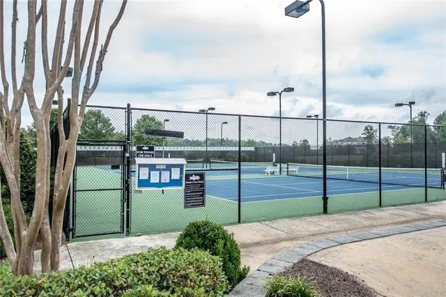 a view of a garden from a roof deck