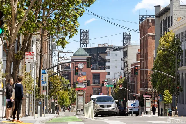 a car parked in front of a building