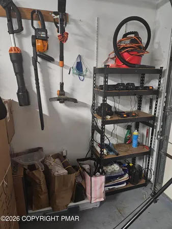 a room with gym equipment