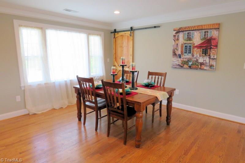 8529 Lasater Road Clemmons, NC 27012 - Photo 6 of 30 Dining Room. Barn door is for large closet. This home is very spacious.