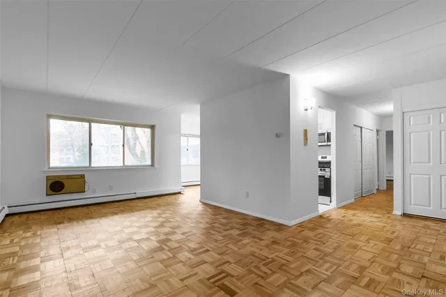 an empty room with a window