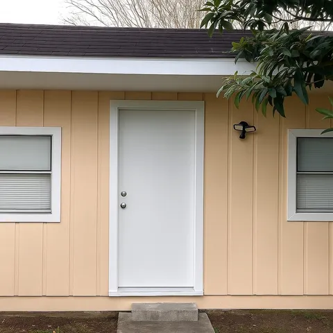 a front view of a house