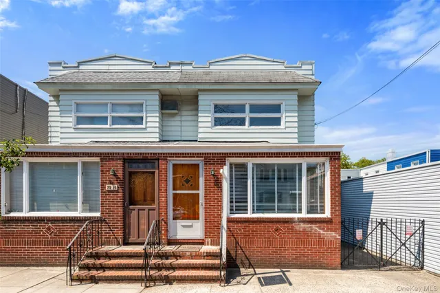 a front view of a house