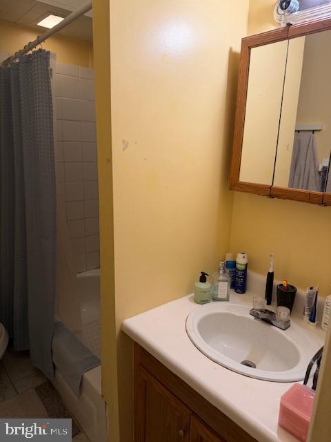 1422 Fanshawe Street Philadelphia, PA 19111 - Photo 7 of 12 a bathroom with a sink and a mirror