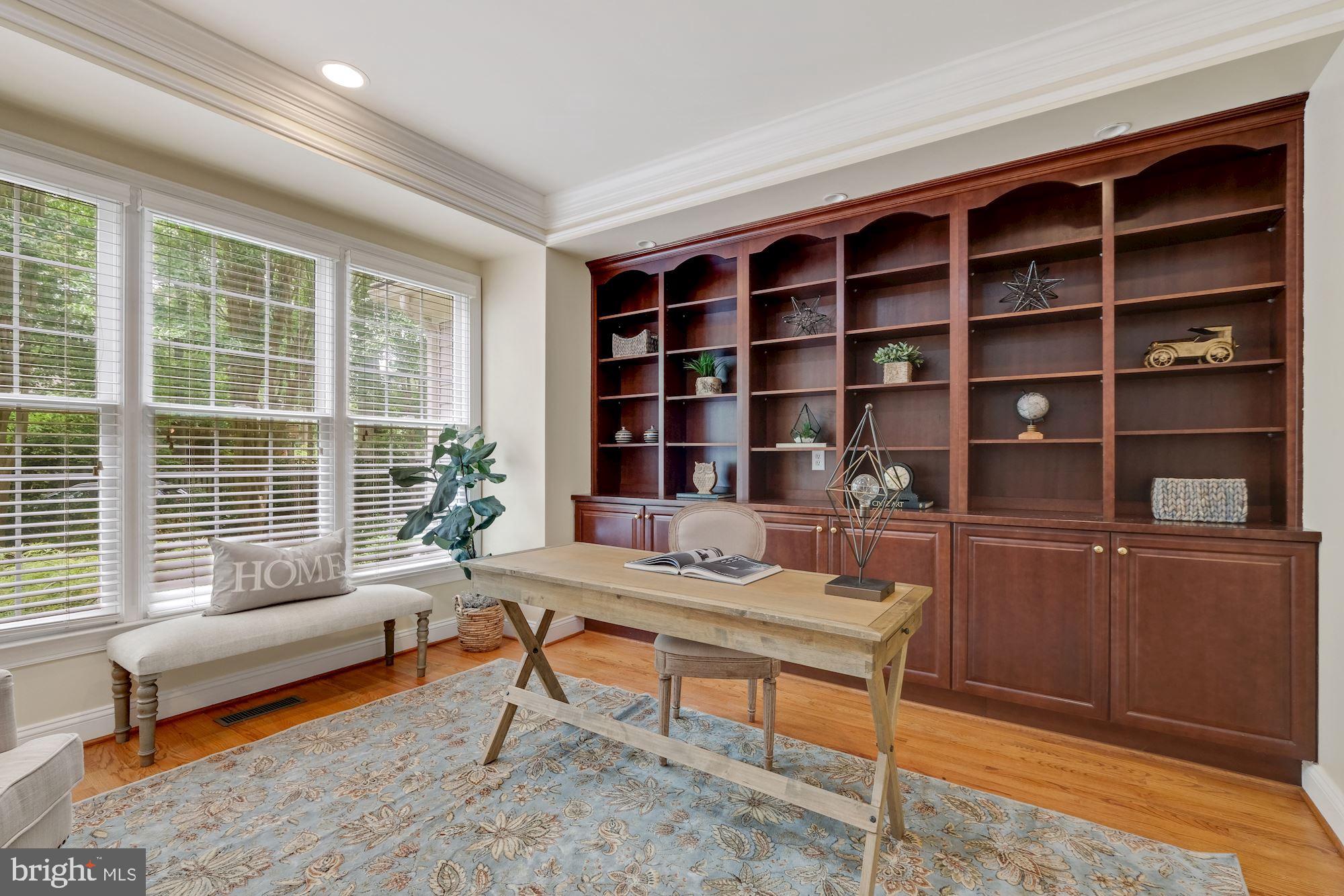 9448 Seven Locks Road Bethesda, MD 20817 - Photo 12 of 46 Beautiful Library/Office built-ins