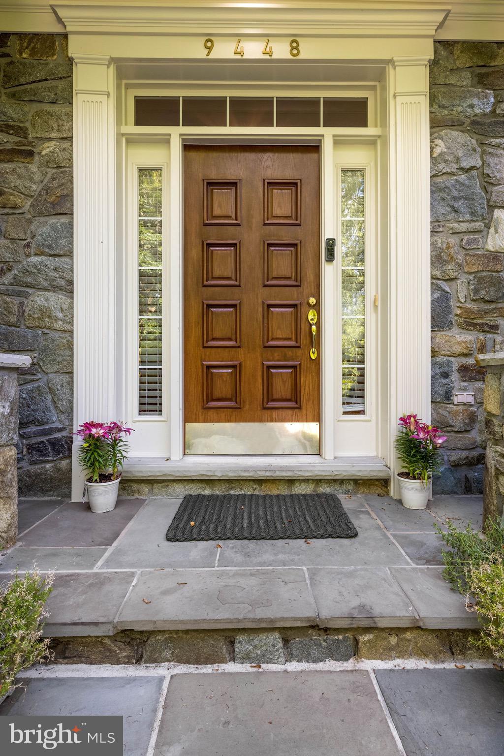 9448 Seven Locks Road Bethesda, MD 20817 - Photo 3 of 46 Front door with flagstone walk