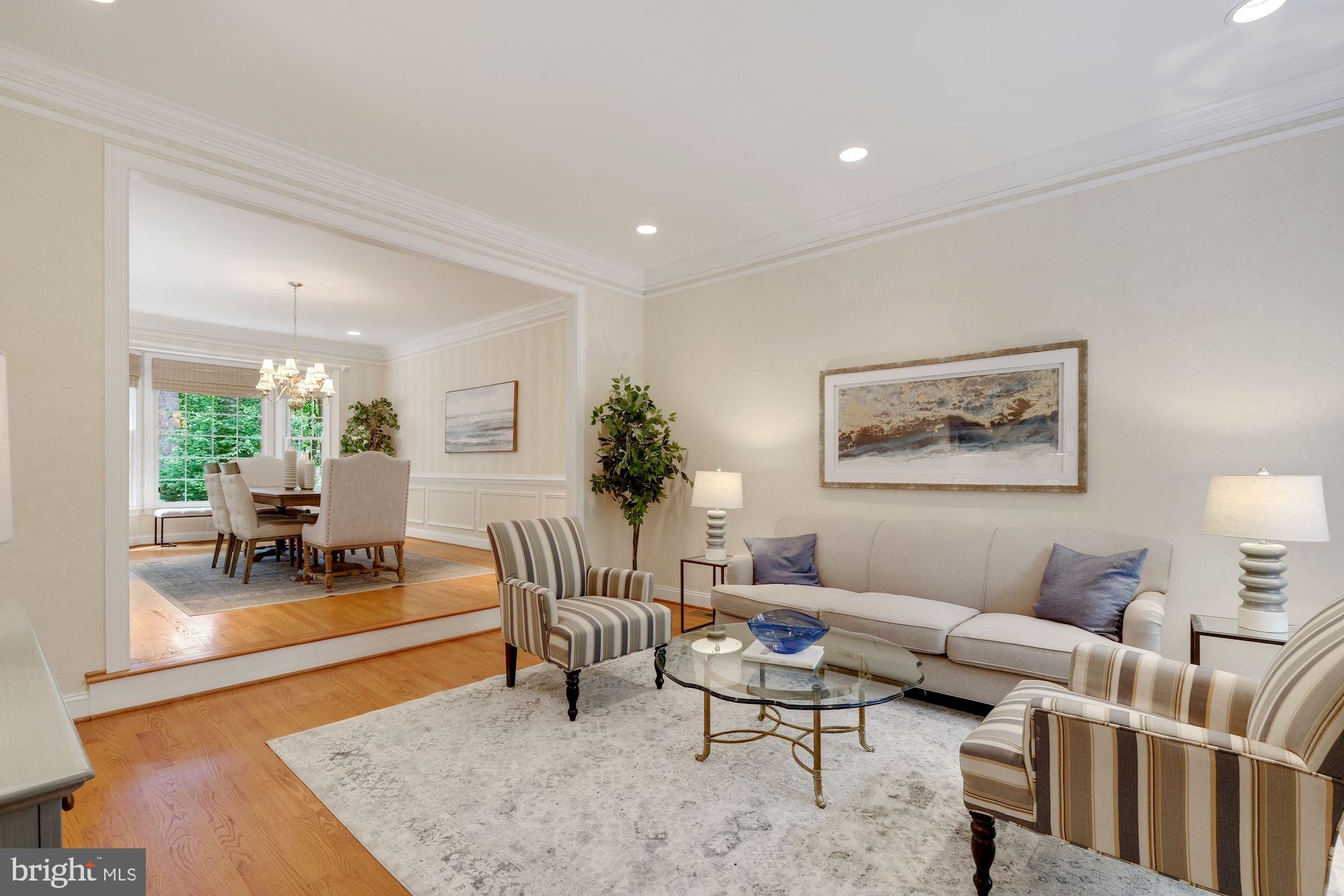 9448 Seven Locks Road Bethesda, MD 20817 - Photo 7 of 46 Living Room opens to Dining Room