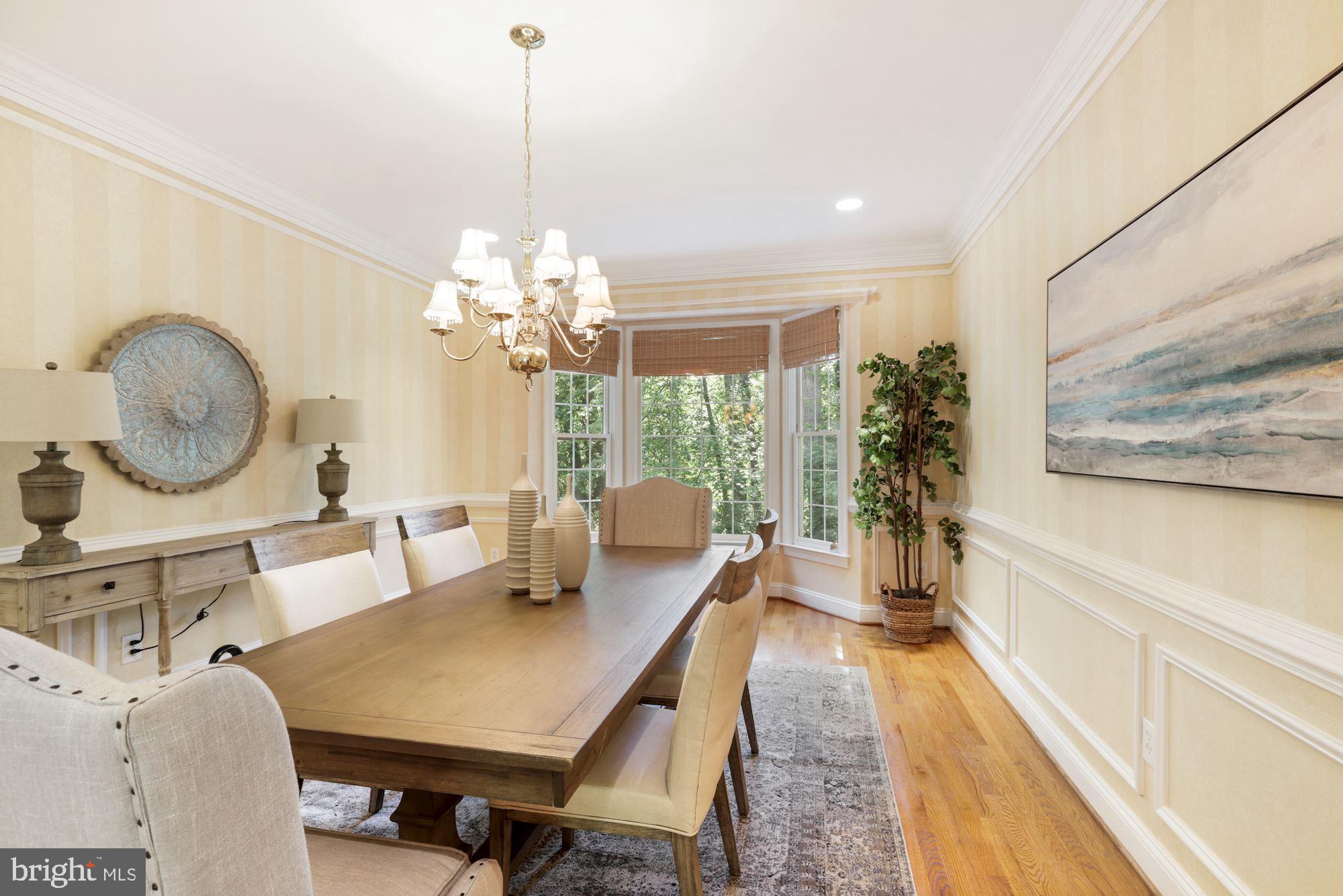 9448 Seven Locks Road Bethesda, MD 20817 - Photo 10 of 46 Large Dining Room with bay window