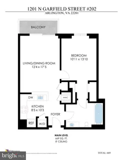 $499,990 | 1201 North Garfield Street, Unit 202, Arlington, VA 22201