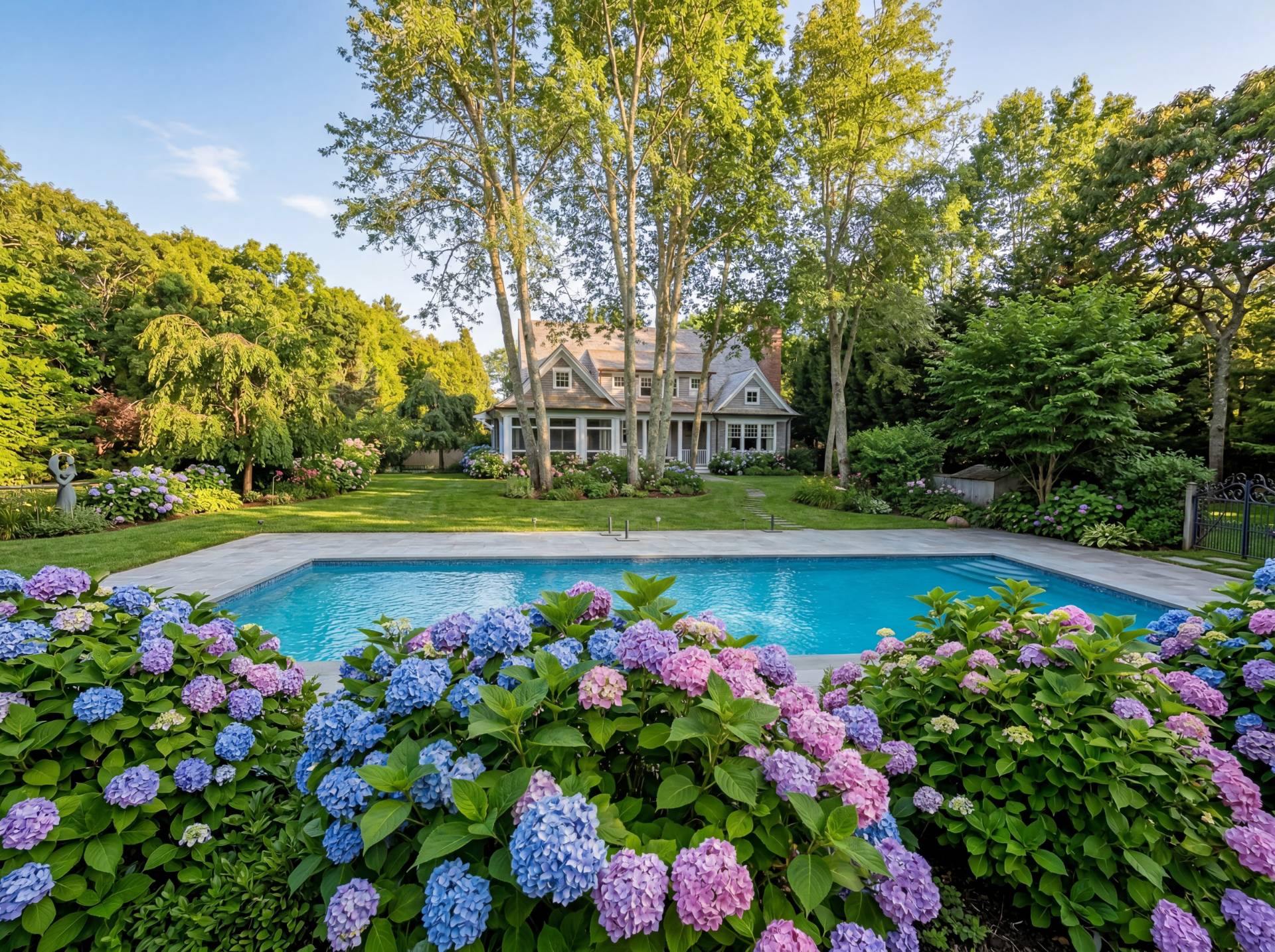81 Georgica Road East Hampton, NY 11937 - Photo 3 of 15 a view of a garden with swimming pool and sitting area