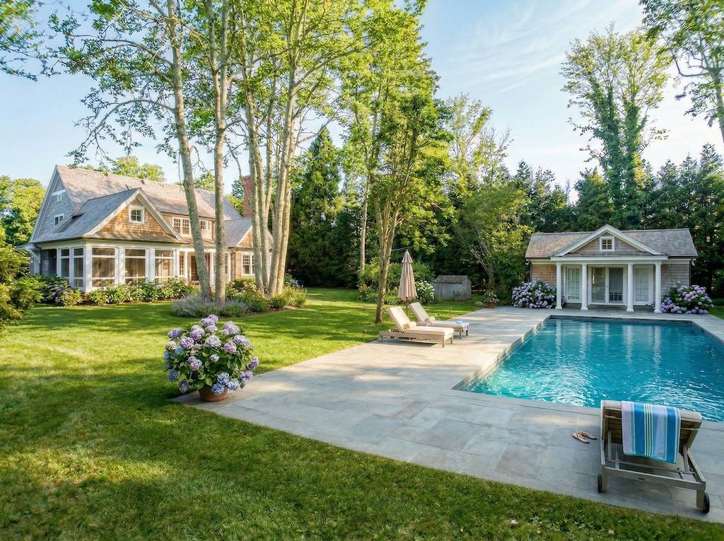 81 Georgica Road East Hampton, NY 11937 - Photo 4 of 15 a front view of a house with garden