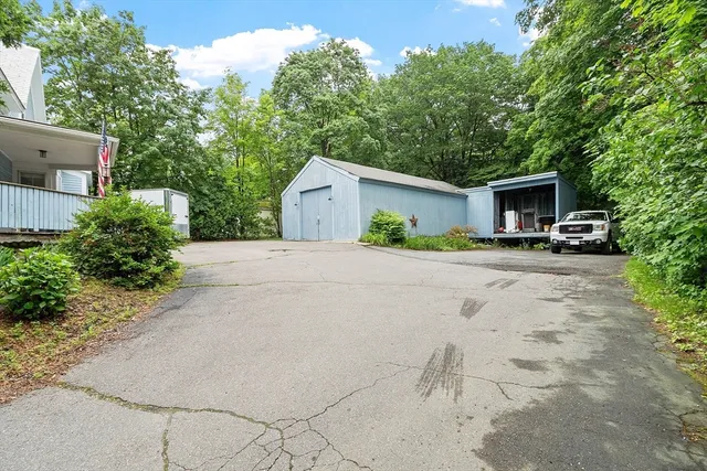 a house with trees in front of it