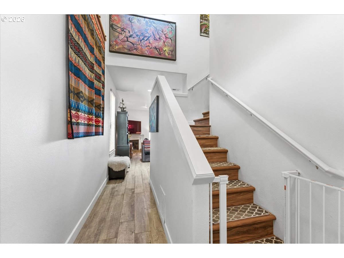 21601 Northeast Willow Glen Road Fairview, OR 97024 - Photo 19 of 48 a view of entryway with furniture and wooden floor