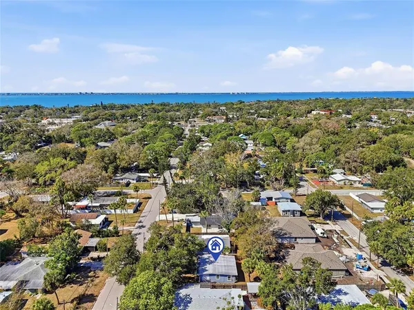 an aerial view of multiple house