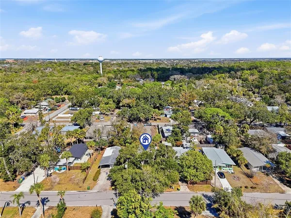 an aerial view of a city