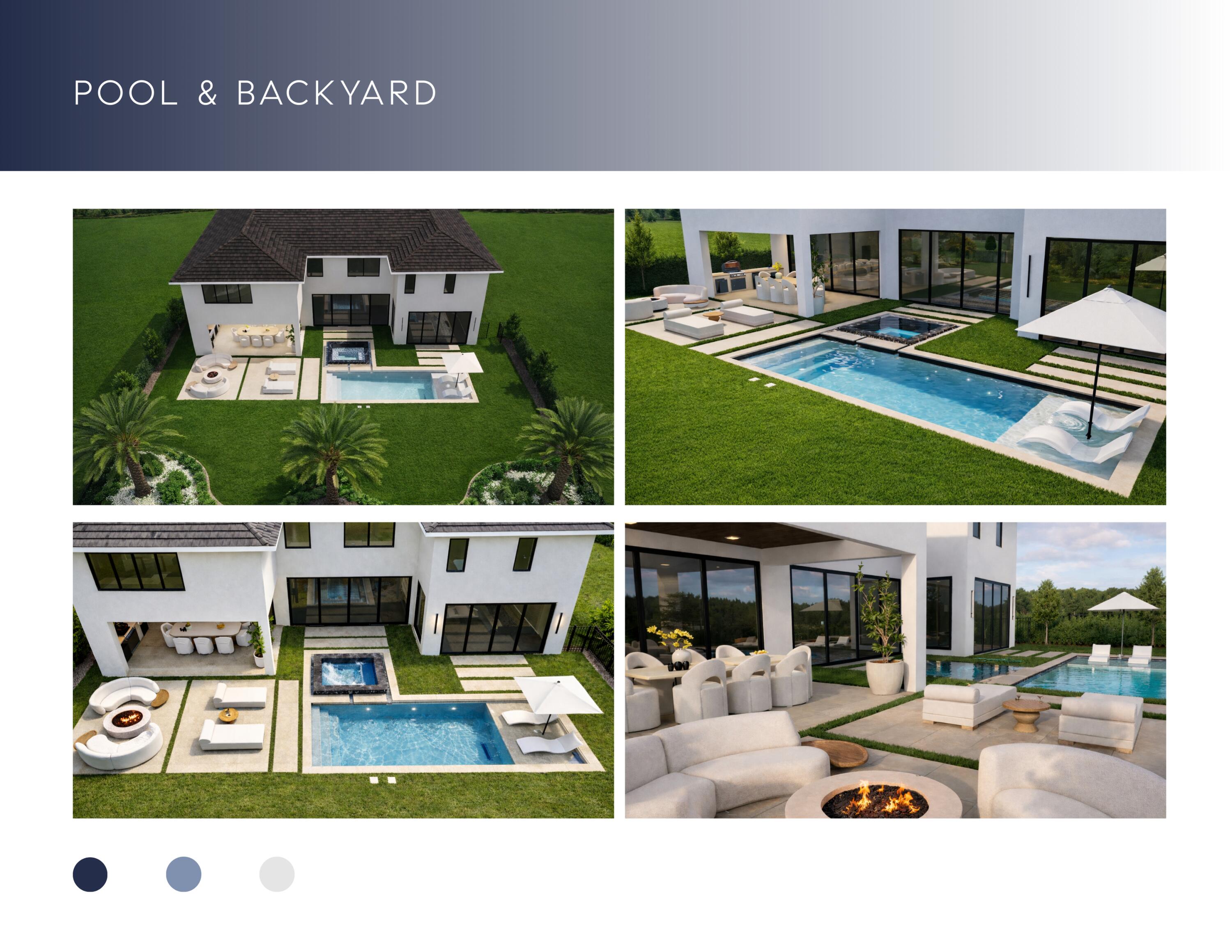 3205 Harrington Drive Boca Raton, FL 33496 - Photo 26 of 27 a view of a swimming pool with lawn chairs and couches