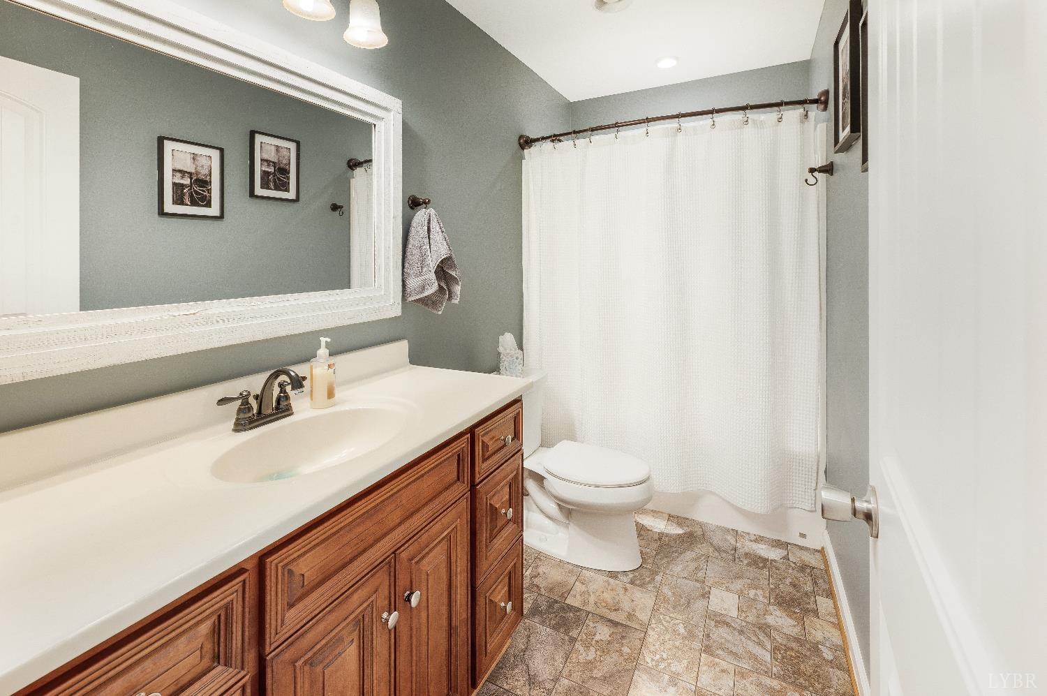 405 Marston Street Spout Spring, VA 24593 - Photo 25 of 58 a bathroom with a sink a toilet and a mirror