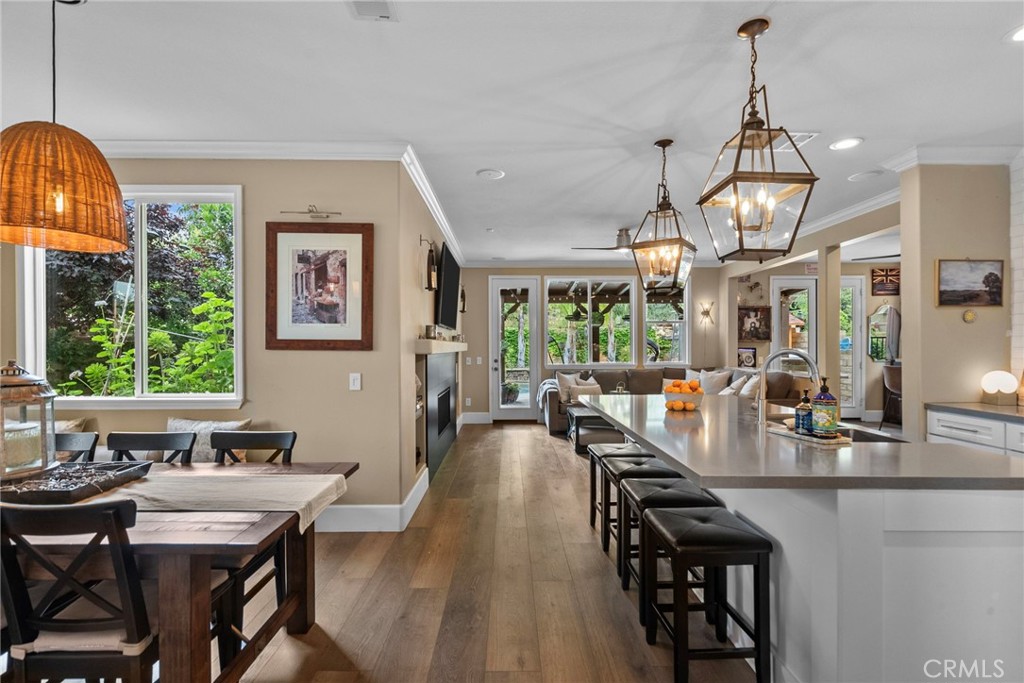 19969 Via Joyce Drive Saugus, CA 91350 - Photo 17 of 66 a view of a dining room with furniture window and outside view