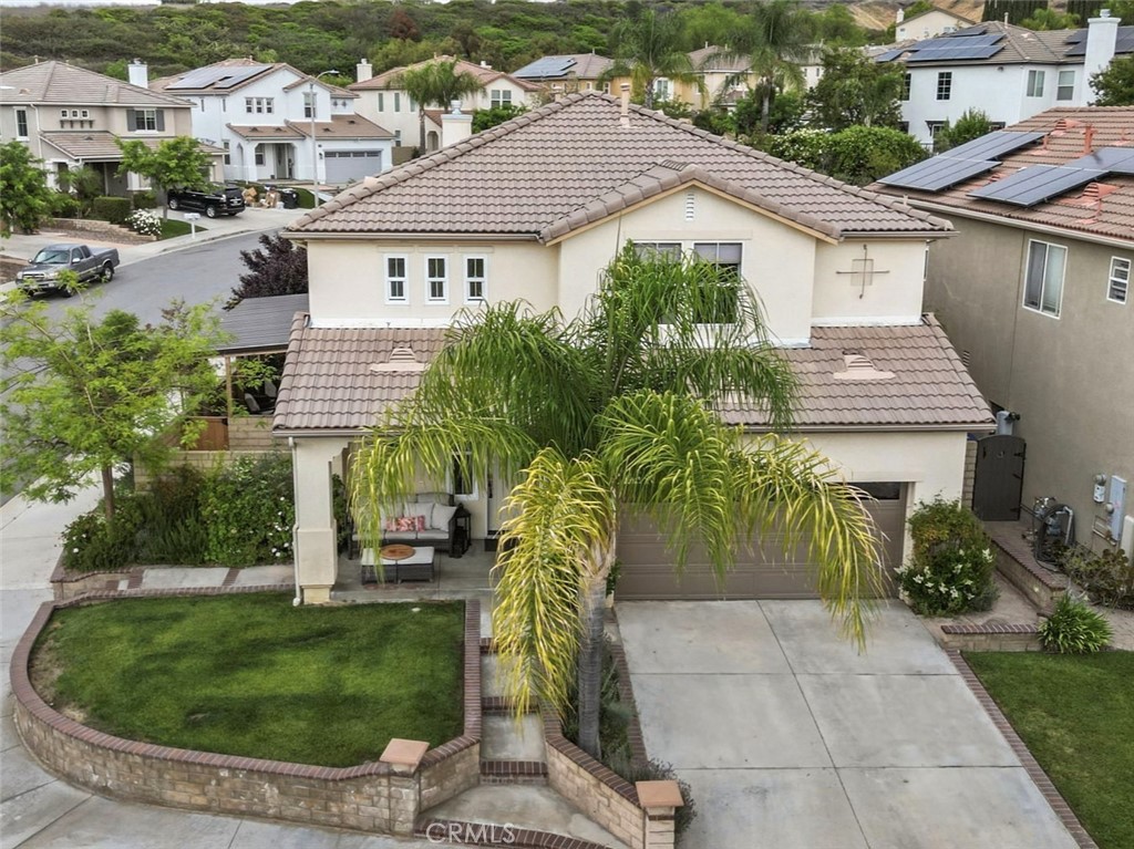 19969 Via Joyce Drive Saugus, CA 91350 - Photo 6 of 66 a aerial view of a house with a yard