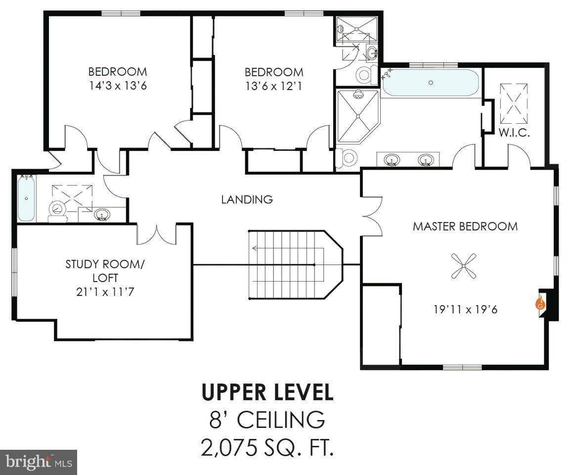 1725 Beulah Road Vienna, VA 22182 - Photo 30 of 30 Upper Level Floor Plan