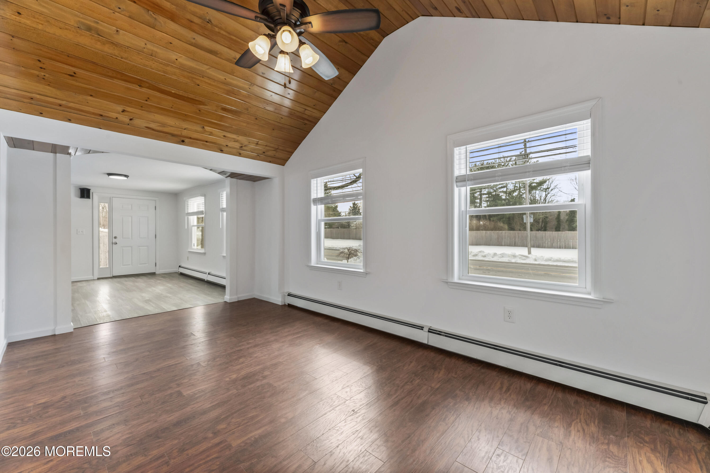 83 Chesterfield Jacobstown Road Wrightstown, NJ 08562 - Photo 10 of 52 a view of an empty room with wooden floor and a window