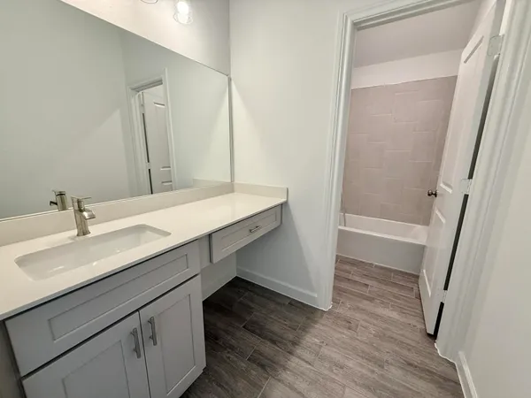 a house view with a garden space