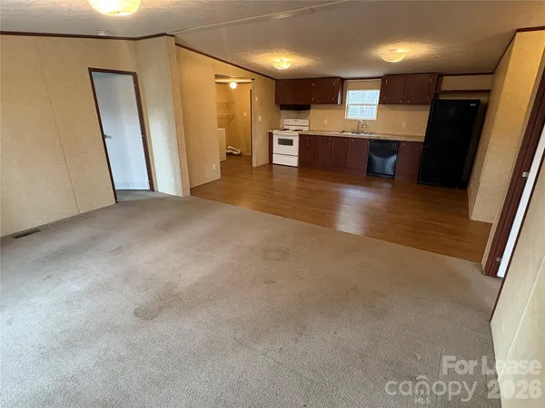 a view of small space with racks on the wall